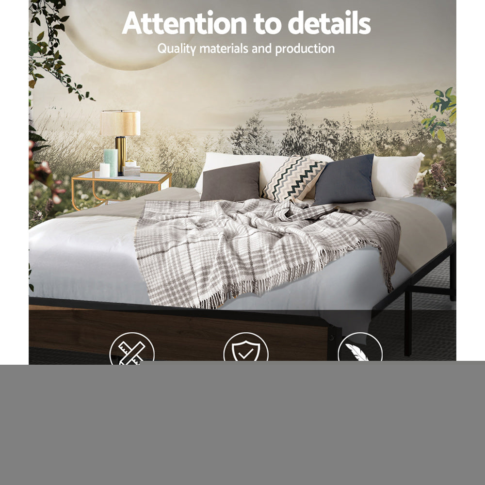 Oslo Metal Bed Frame – Black – Double