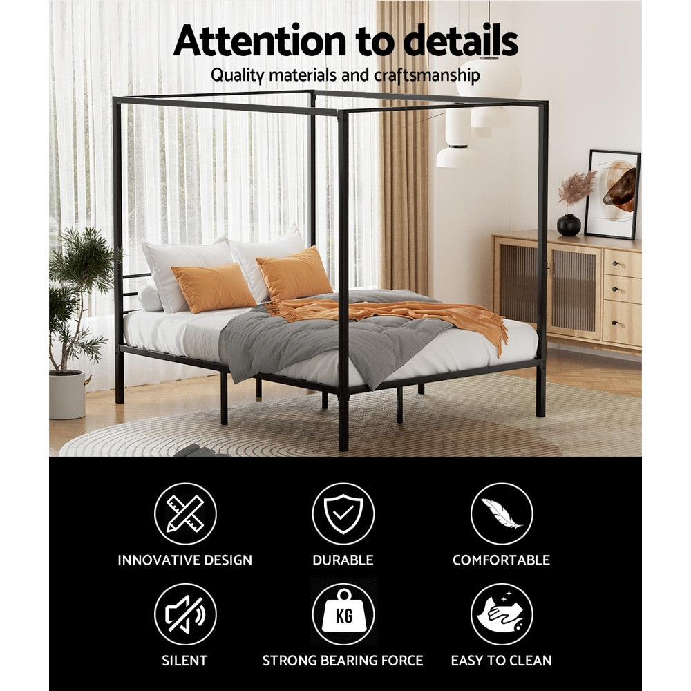 Union Bed Base – Black – Double
