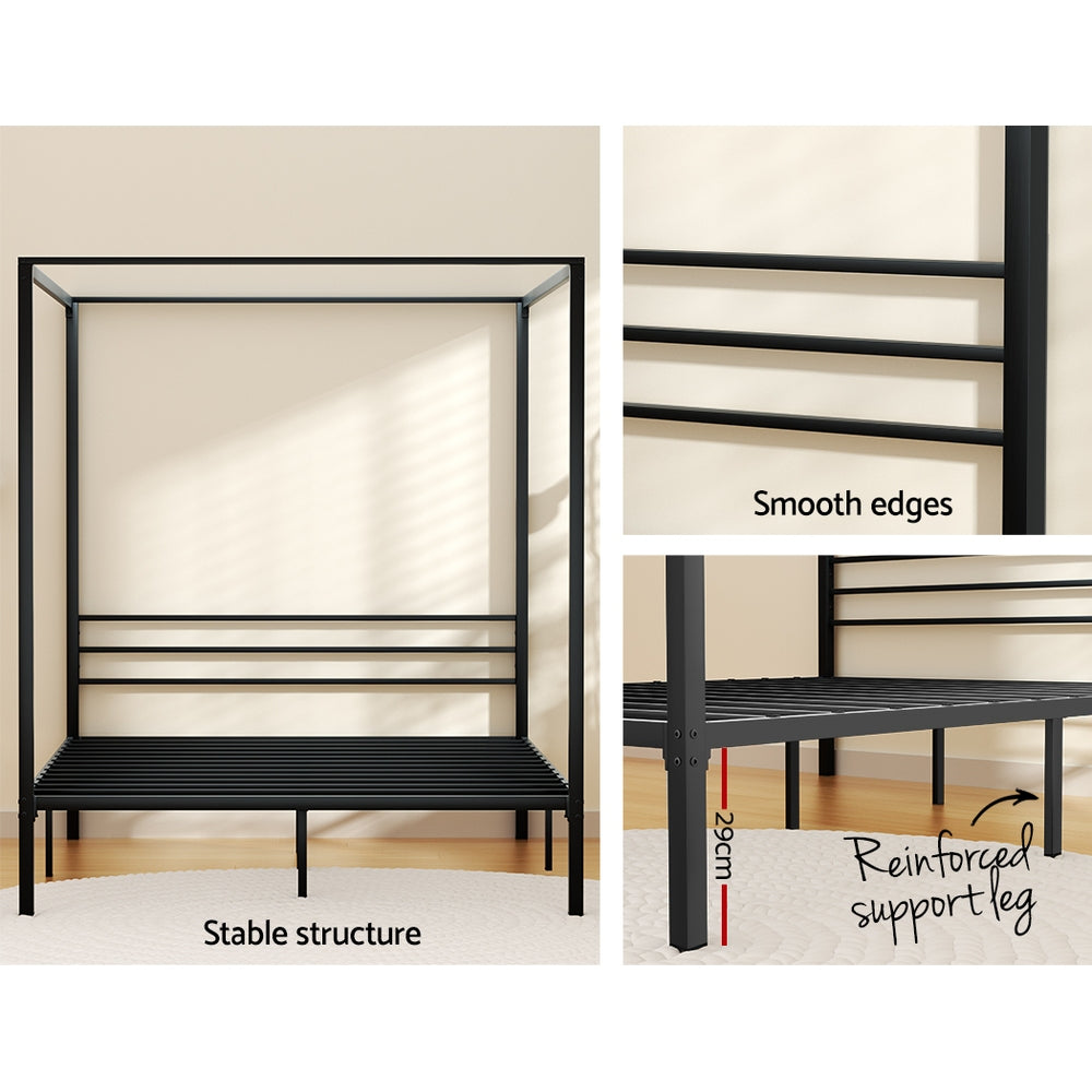 Union Bed Base – Black – Double