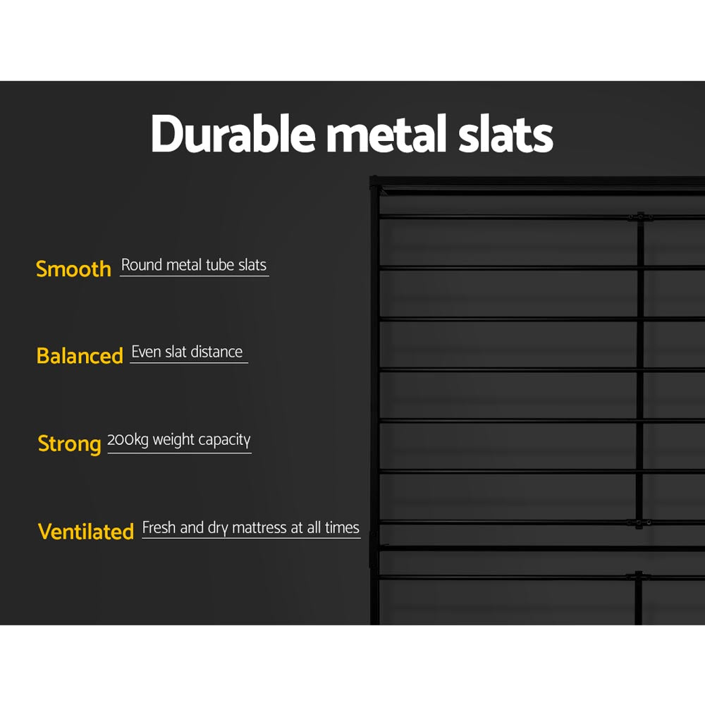 Kendall Metal Bed Frame – Black – King Single