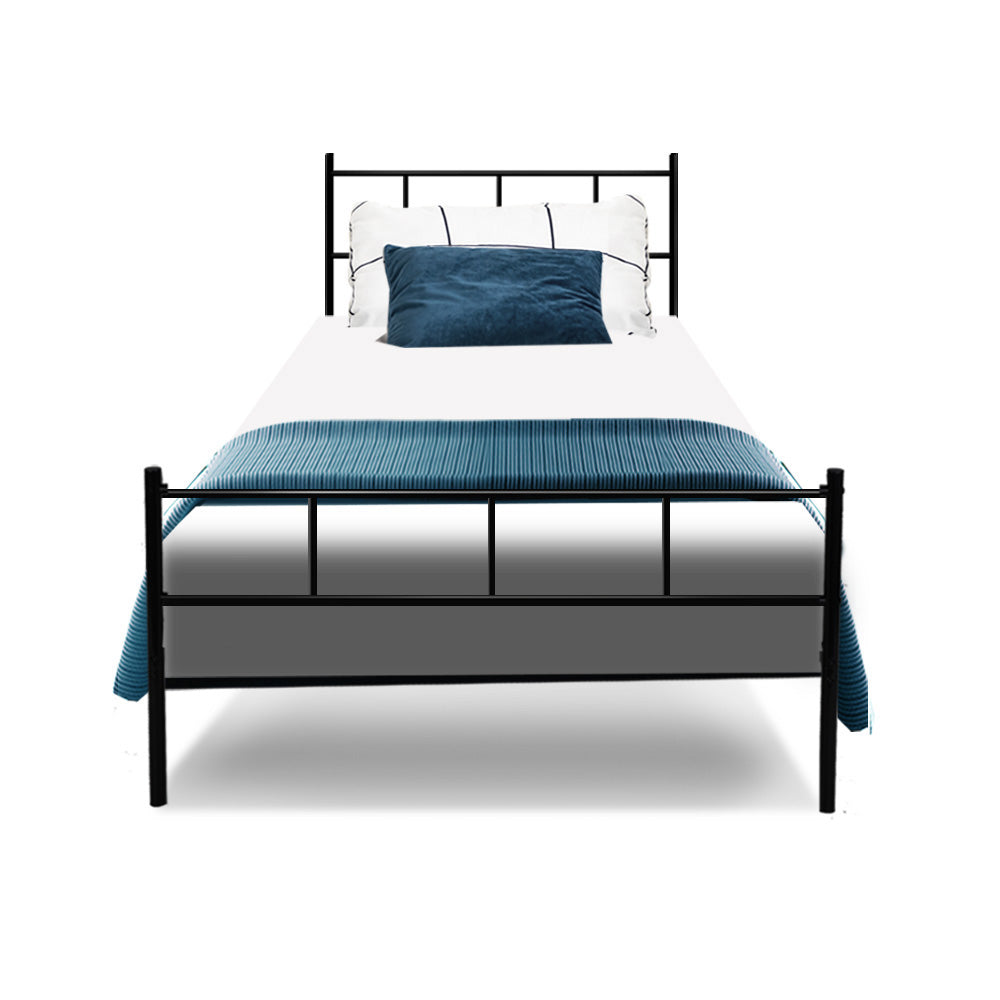 Alderon Metal Bed Frame – Black – Single