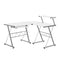 Artiss Computer Desk L-Shape Keyboard Tray Shelf White