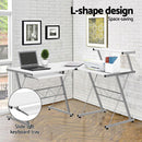 L-Shaped Computer Desk - White