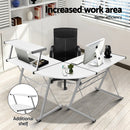 L-Shaped Computer Desk - White