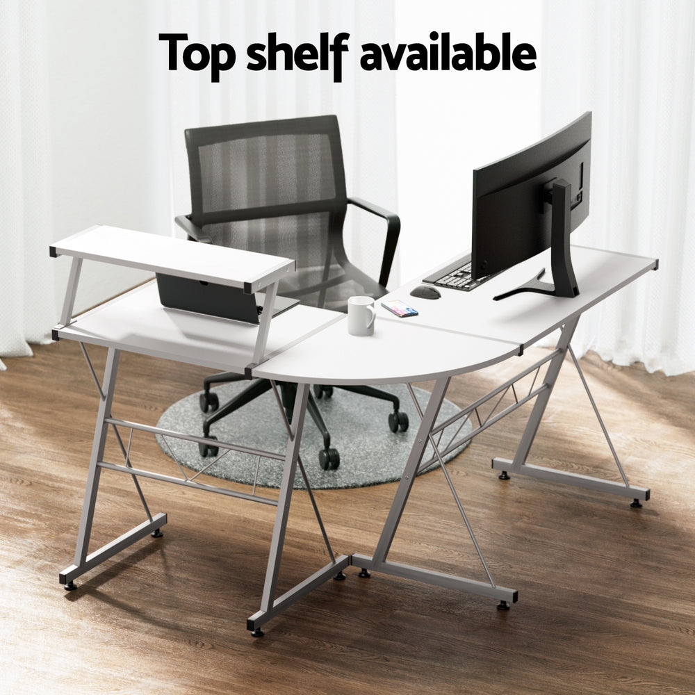 Nexus L-Shaped Computer Desk – White