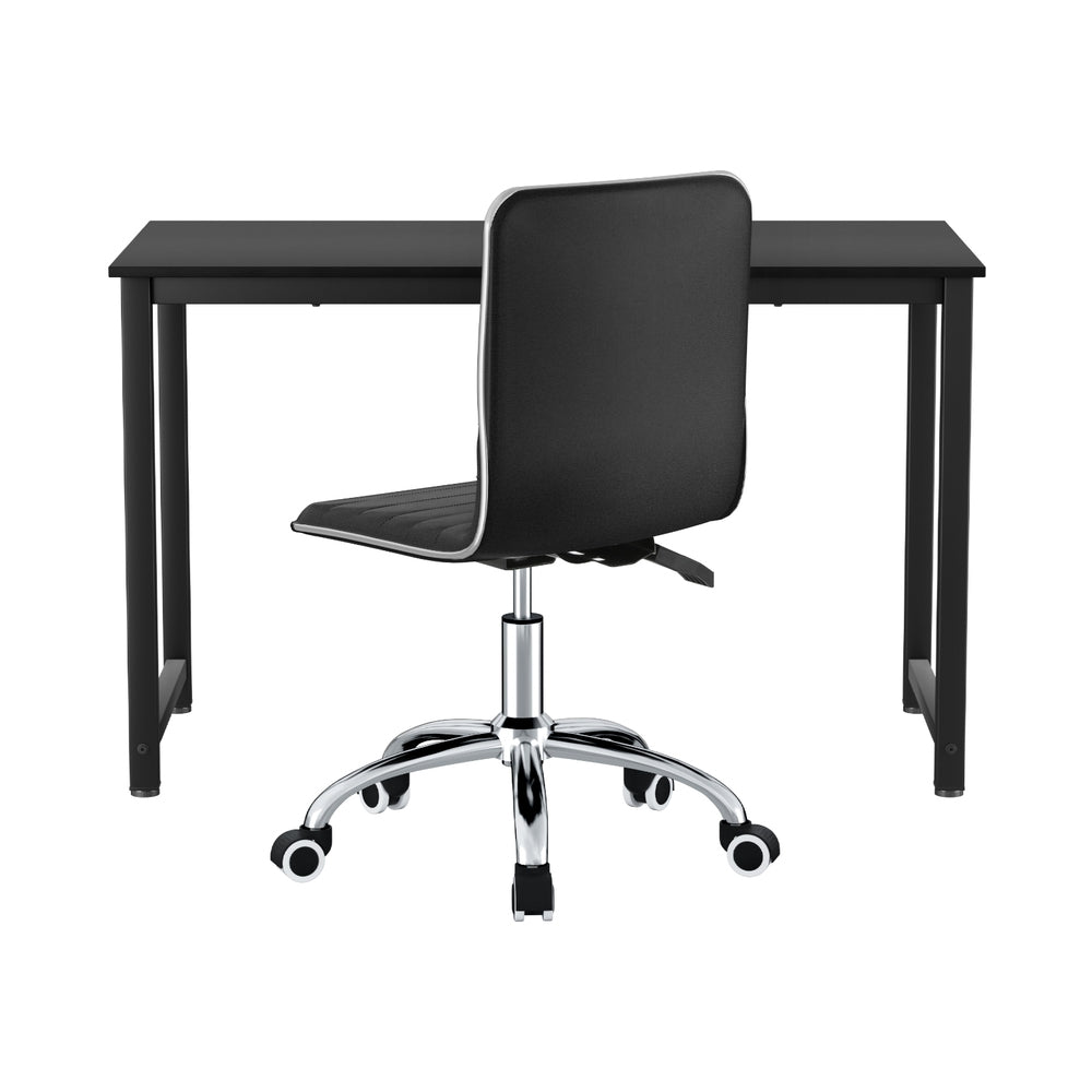 Nara Computer Desk & Executive Chair Set – Black – 120 cm