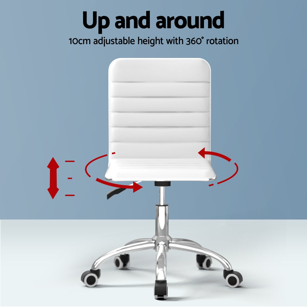 Marston Computer Desk & Executive Chair Set – White – 120 cm