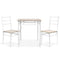 Artiss Dining Table And Chairs Set fo 3 Oak