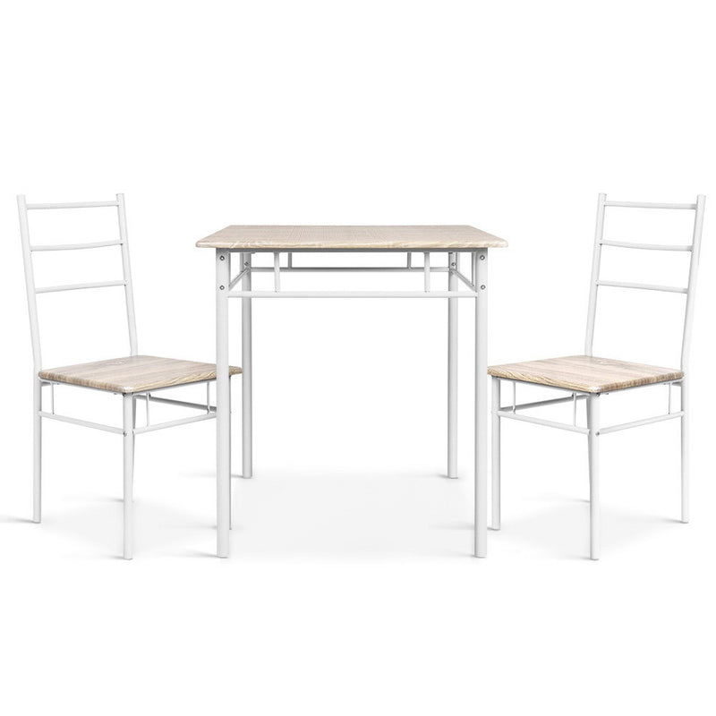 Artiss Dining Table And Chairs Set fo 3 Oak