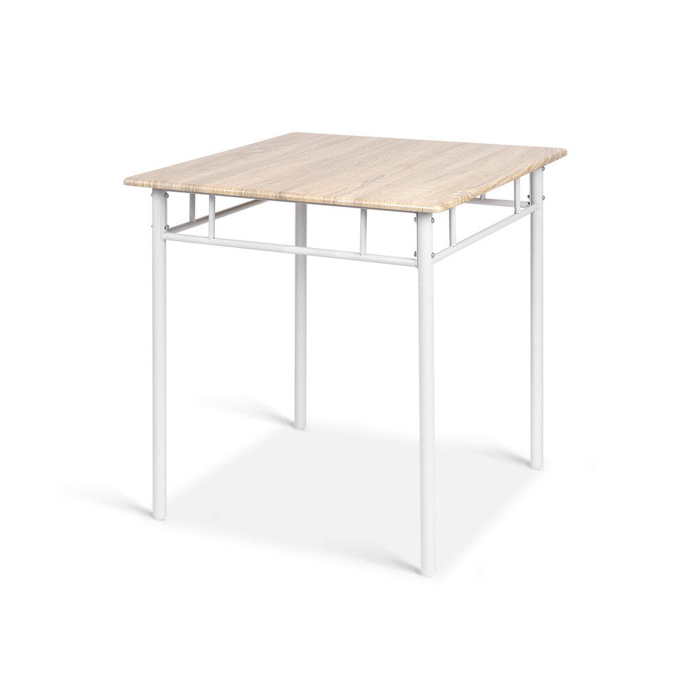 Machal Dining Set – Natural & White – 3 Piece