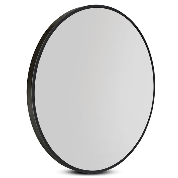 Embellir Wall Mirror Makeup 70cm Home Decor Framed Mirrors Bathroom Round Black