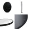 Round Wall Makeup Mirror - 70cm Black