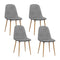 Artiss Dining Chairs Grey Fabric Set of 4 Nova