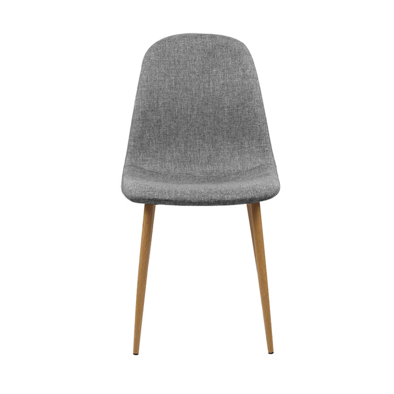 Set of 4 - Fabric Dining Chairs - Grey