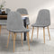 Set of 4 - Fabric Dining Chairs - Grey