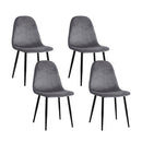 Artiss Dining Chairs Grey Velvet Set of 4 Nova