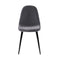 Set of 4 - Velvet Dining Chairs - Grey