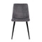 Set of 4 - Dining Chairs Velvet - Grey