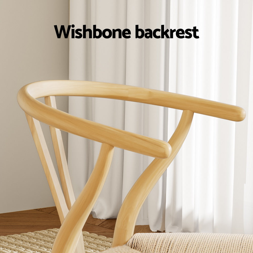 Haven Wishbone Dining Chairs – Natural – Set of 2