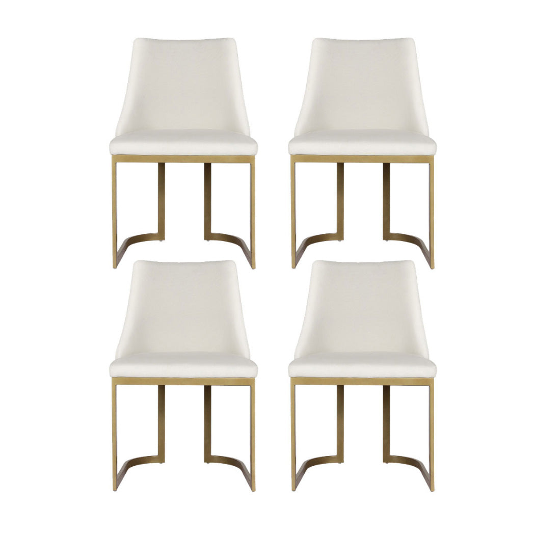 Hudson Linen Dining Chairs – Beige – Set of 4