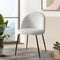 2 x Dining Chairs – Sherpa Boucle White