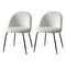 Artiss Dining Chairs Set of 2 Sherpa Boucle White