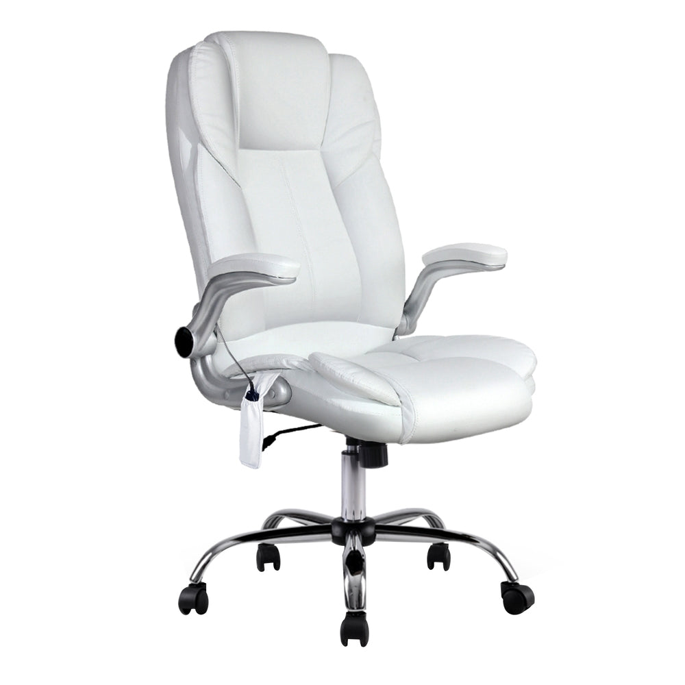 Marston Massage Office Chair – White – 8 Point