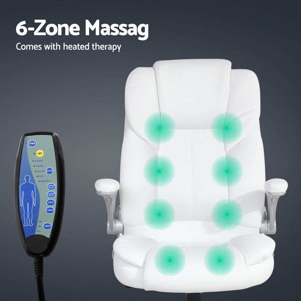Marston Massage Office Chair – White – 8 Point