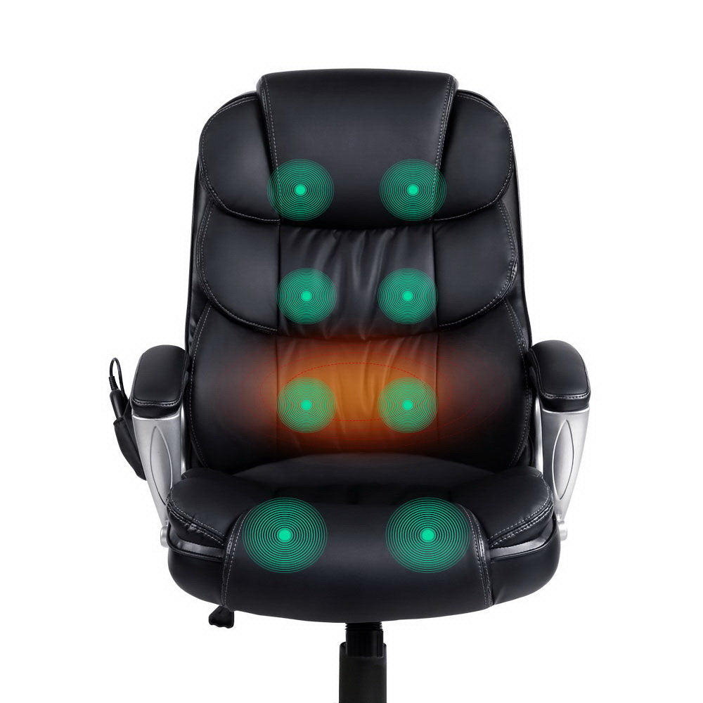 Cove Massage Office Chair – Black – Heated Seat