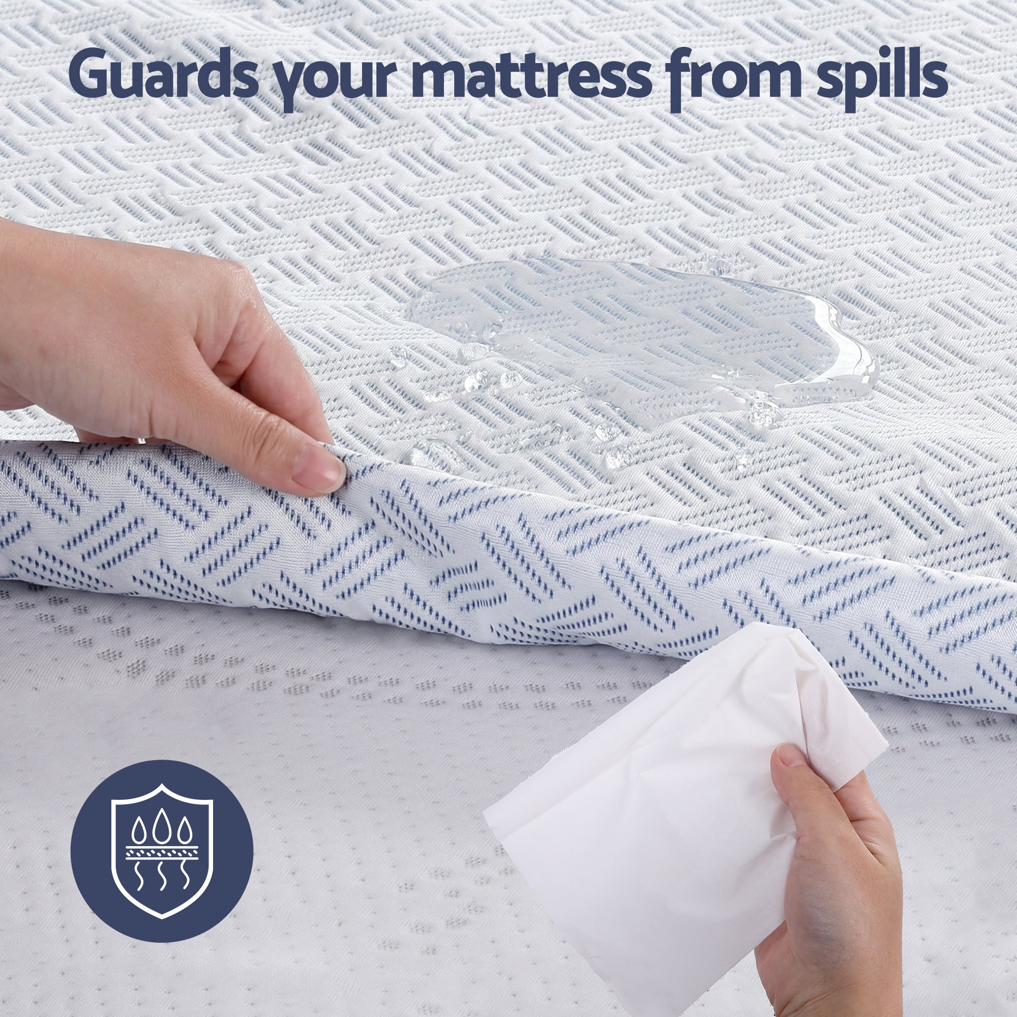 Therma Cooling Mattress Protector – White – King Single