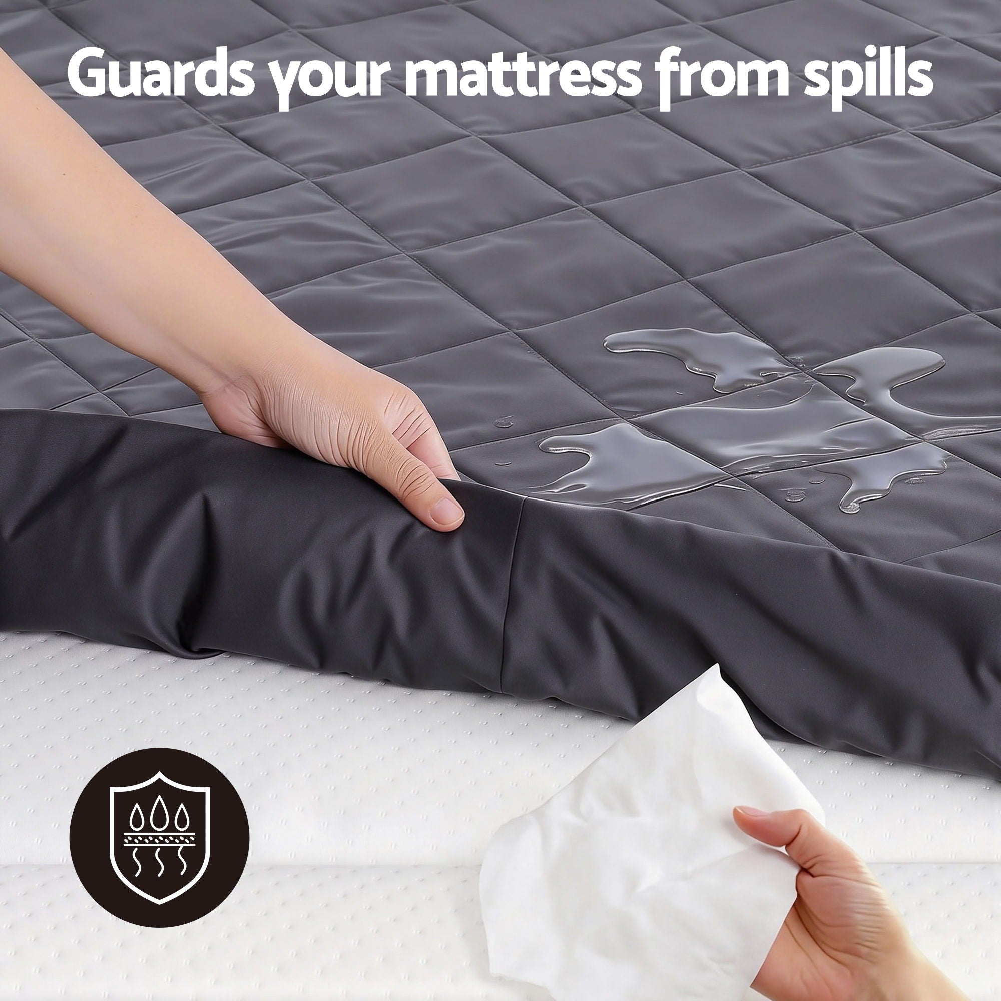 Serano Microfiber Mattress Protector – Grey – King Single