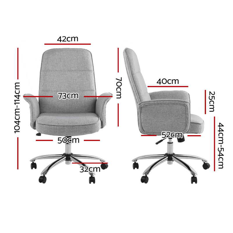 Fabric Computer Office Chair - Grey
