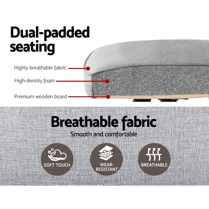 Fabric Computer Office Chair - Grey