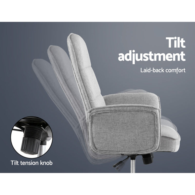 Fabric Computer Office Chair - Grey