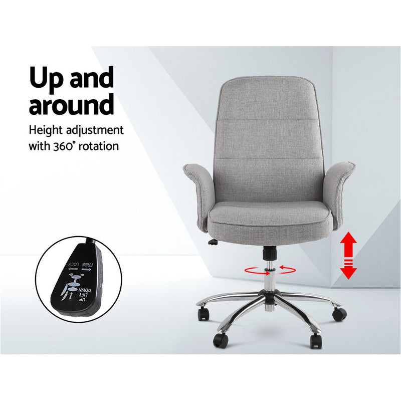 Fabric Computer Office Chair - Grey