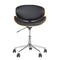 Wooden Leather Office Chair - Black