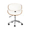 Wooden & Leather Office Chair - White