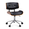 Wooden & Fabric Office Chair - Black