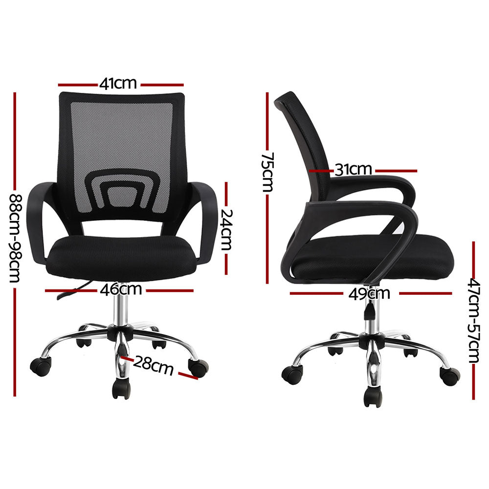 Cove Mesh Office Chairs – Black – Set of 2