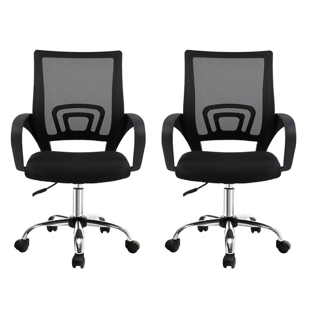 Cove Mesh Office Chairs – Black – Set of 2