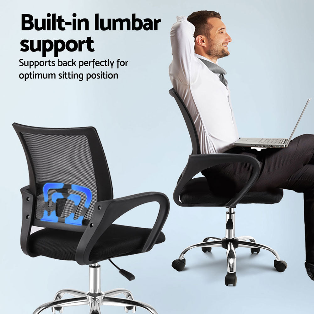 Cove Mesh Office Chairs – Black – Set of 2