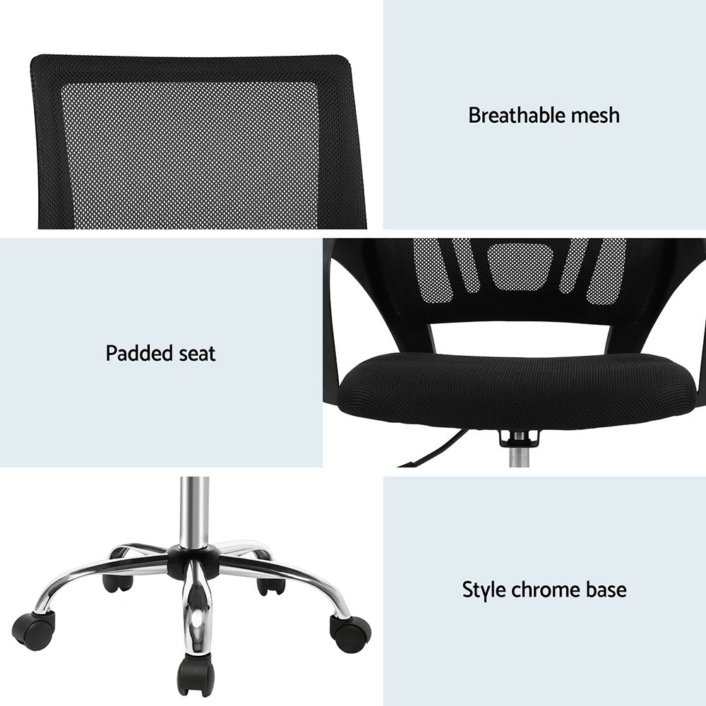 Cove Mesh Office Chairs – Black – Set of 2