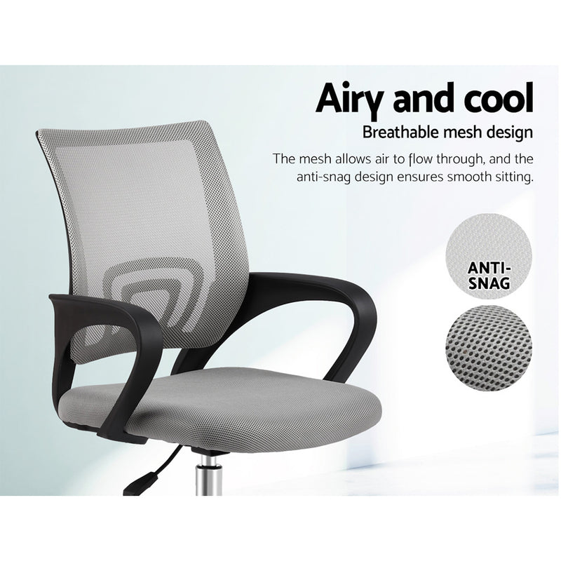 Mid Back Mesh Office Chair - Grey