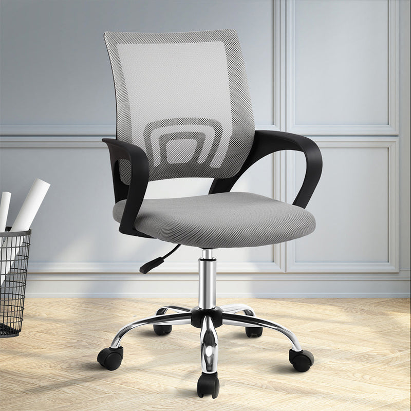 Mid Back Mesh Office Chair - Grey