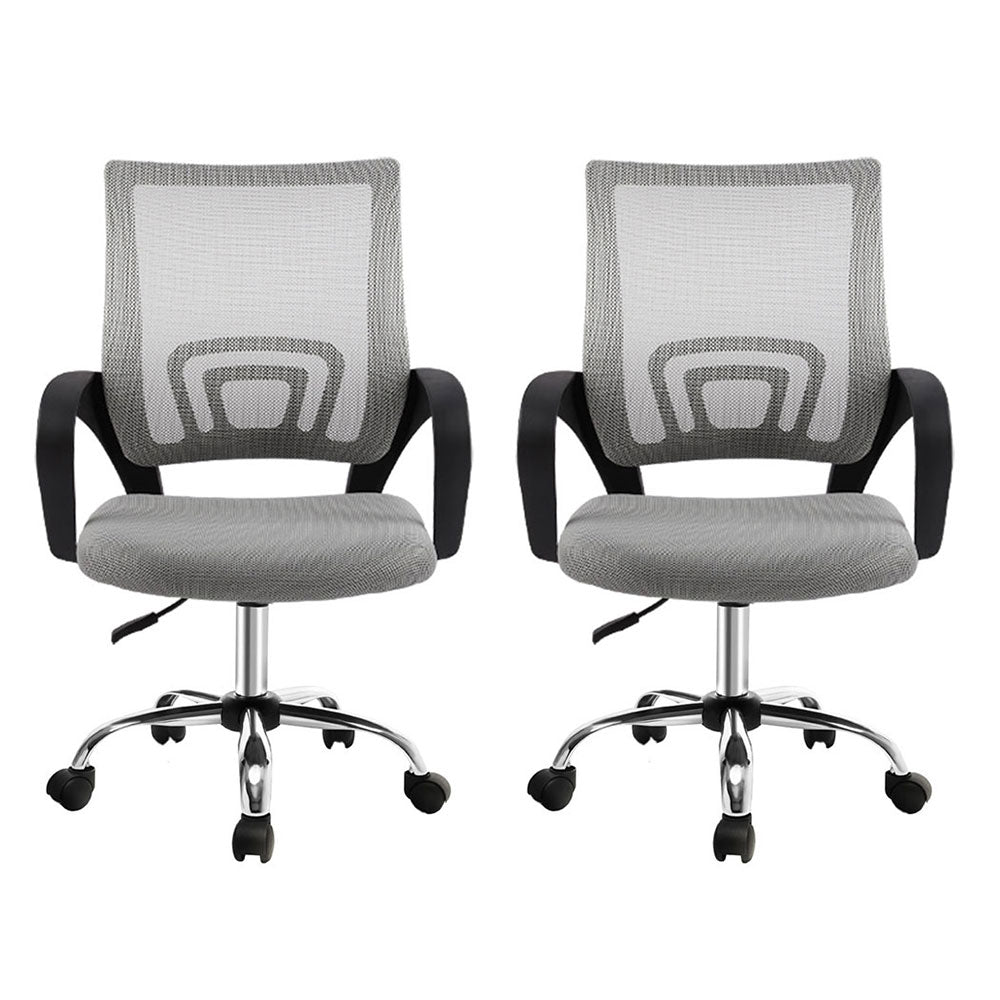 Cove Mesh Office Chairs – Grey – Set of 2