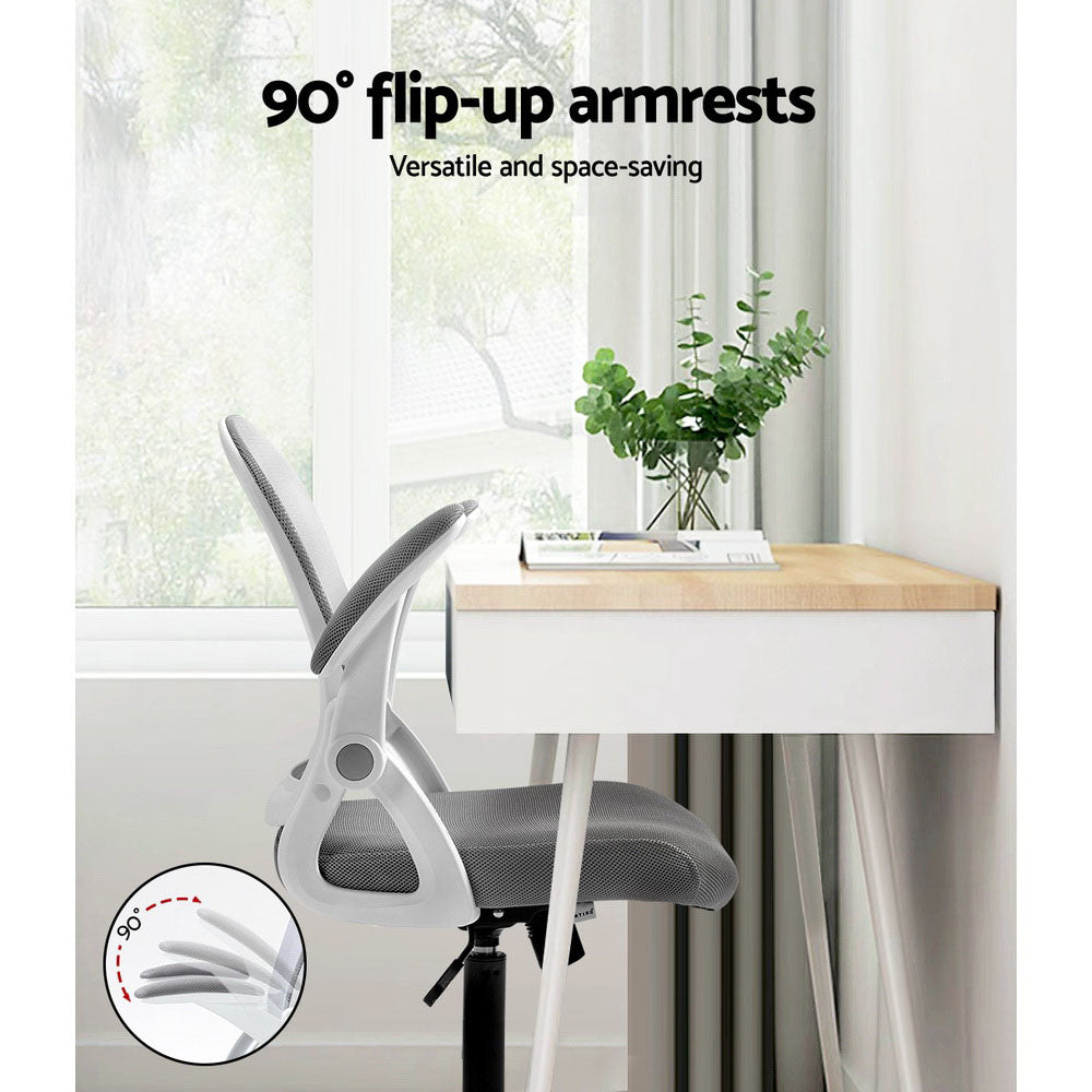 Aldeon Mid-Back Mesh Office Chair – Grey – Standard