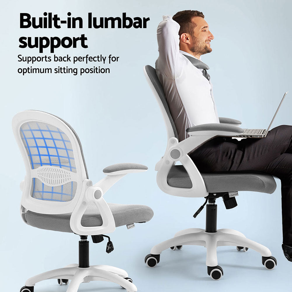 Nova Mesh Office Chairs – Grey – Set of 2