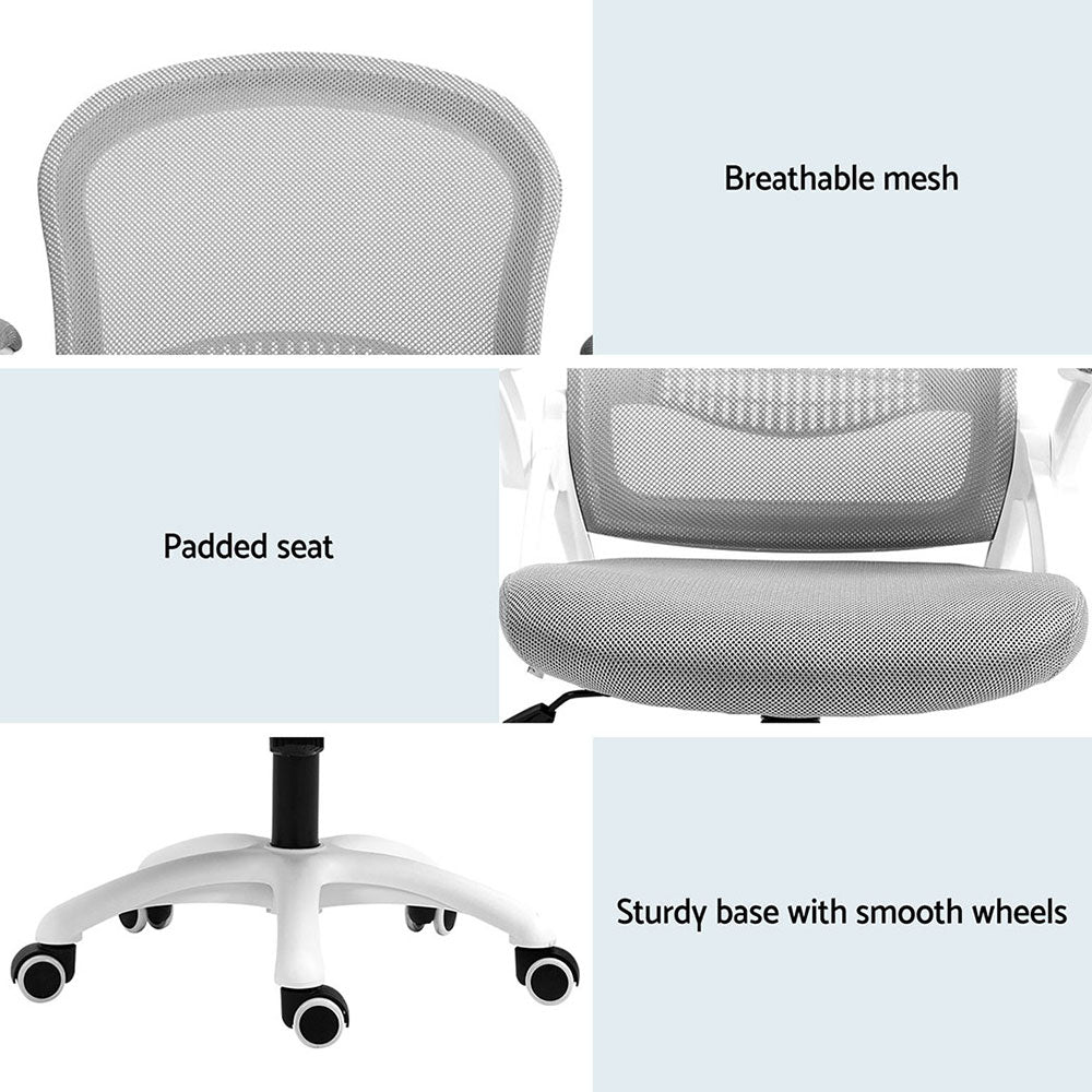 Nova Mesh Office Chairs – Grey – Set of 2