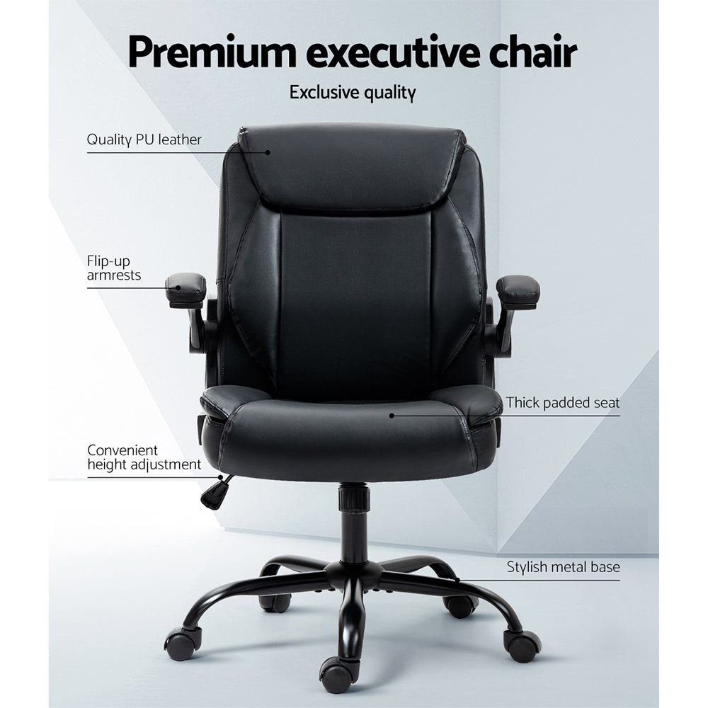 Alderon Mid Back Office Chair – Black