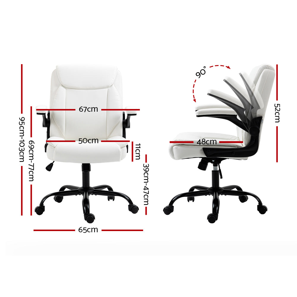 Alderon Mid Back Office Chair – White